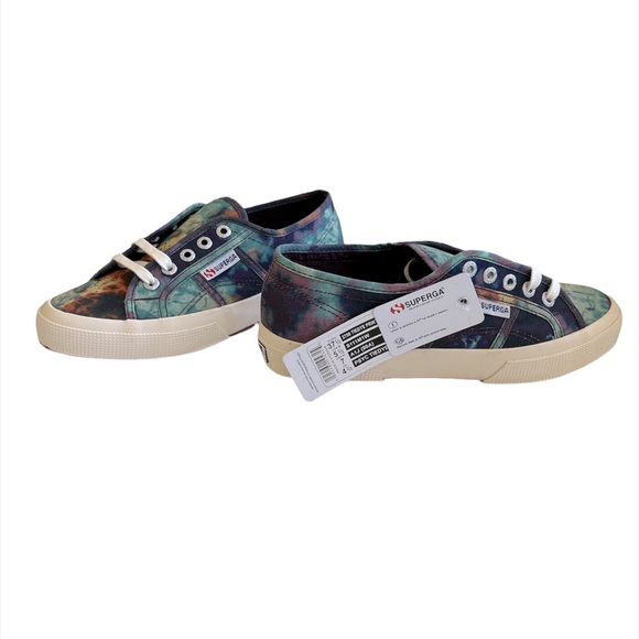 SUPERGA ~Fantasia~ 2750 PSYC TIE-DYE Navy Blue Multi-Color S111M1W size 37 Euro - Picture 7 of 10
